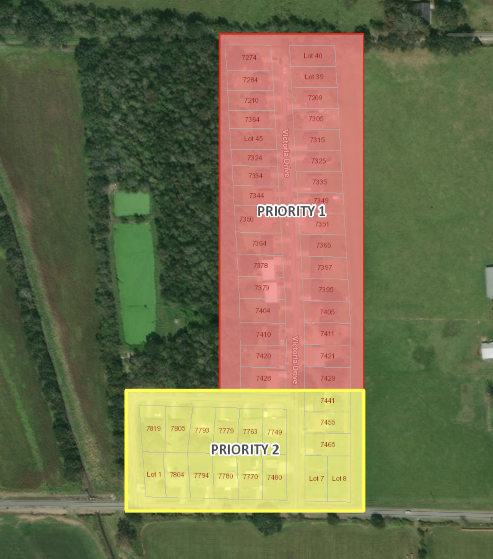 Victoria Acres Buyout Program Priority Zones