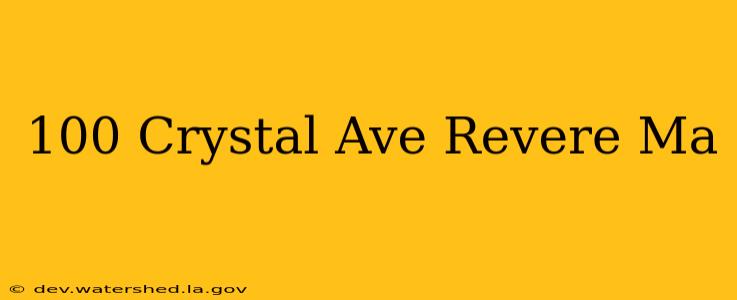 100 crystal ave revere ma