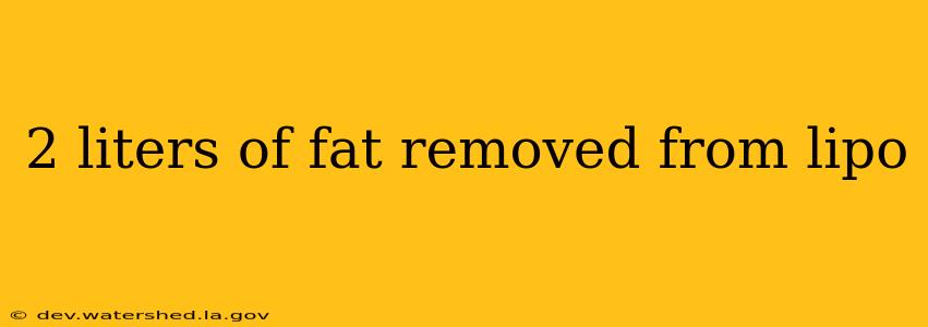 2 liters of fat removed from lipo