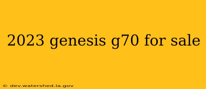 2023 genesis g70 for sale
