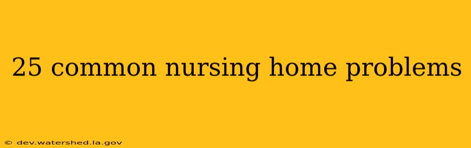 25 common nursing home problems