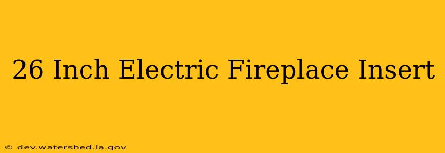 26 inch electric fireplace insert