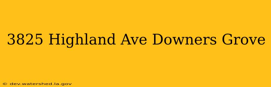 3825 highland ave downers grove