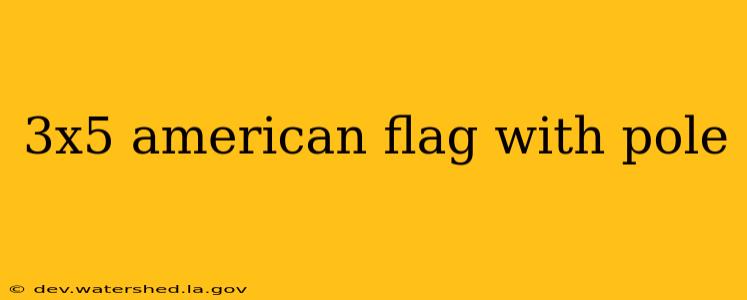 3x5 american flag with pole