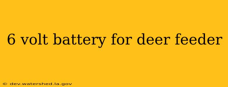 6 volt battery for deer feeder