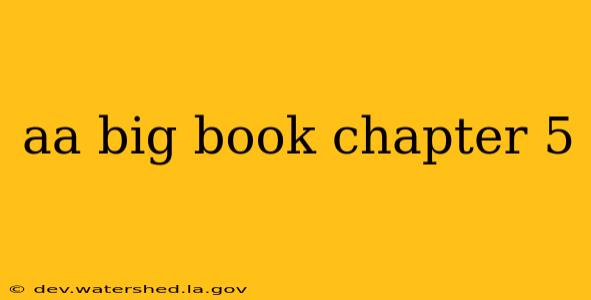 aa big book chapter 5