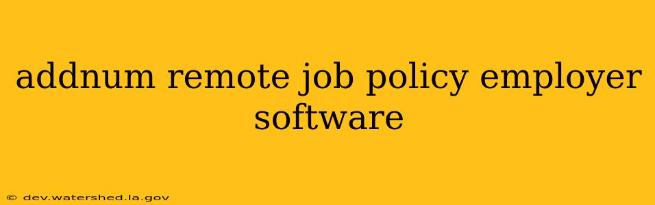 addnum remote job policy employer software