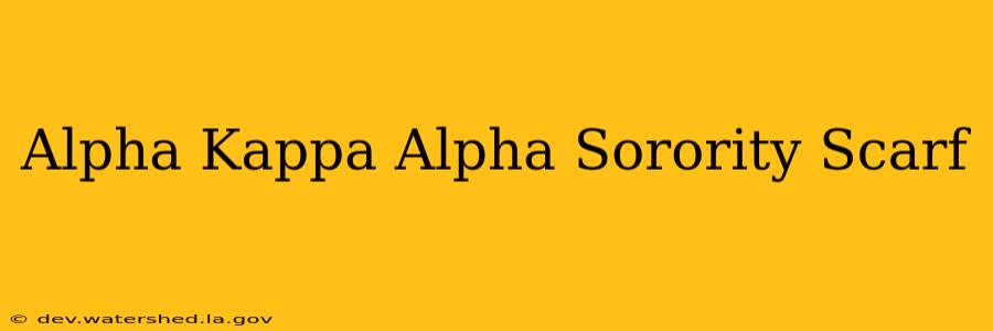 alpha kappa alpha sorority scarf