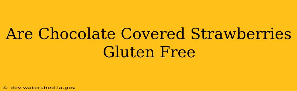 are chocolate covered strawberries gluten free