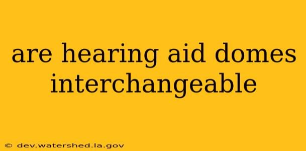 are hearing aid domes interchangeable