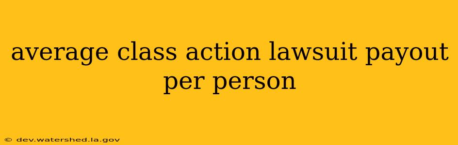 average class action lawsuit payout per person
