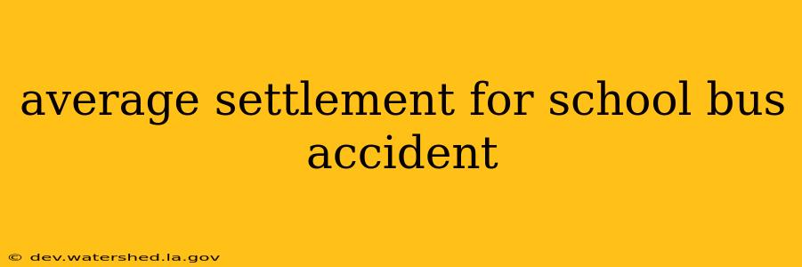 average settlement for school bus accident