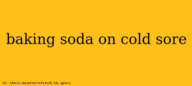 baking soda on cold sore