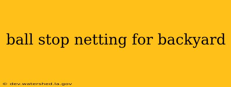ball stop netting for backyard