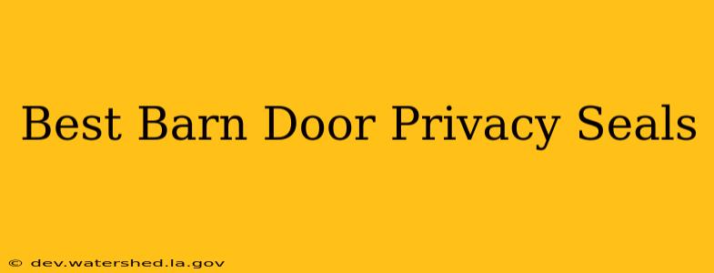 best barn door privacy seals
