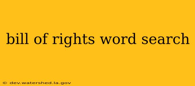 bill of rights word search