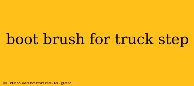 boot brush for truck step