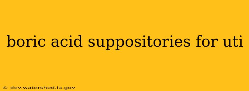 boric acid suppositories for uti