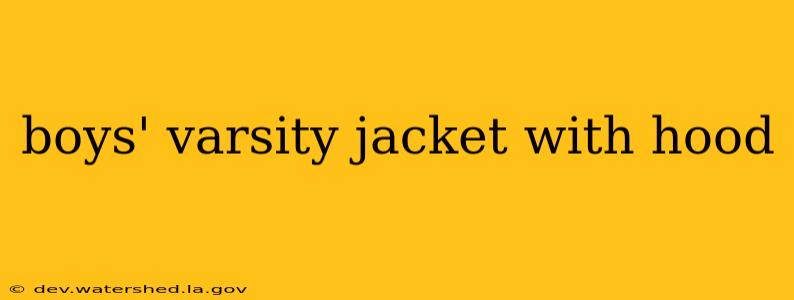 boys' varsity jacket with hood