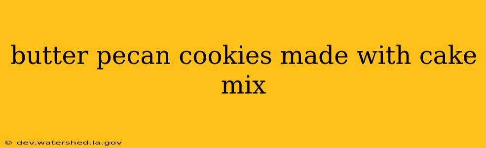 butter pecan cookies made with cake mix