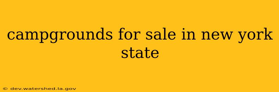 campgrounds for sale in new york state