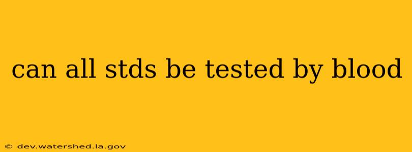can all stds be tested by blood