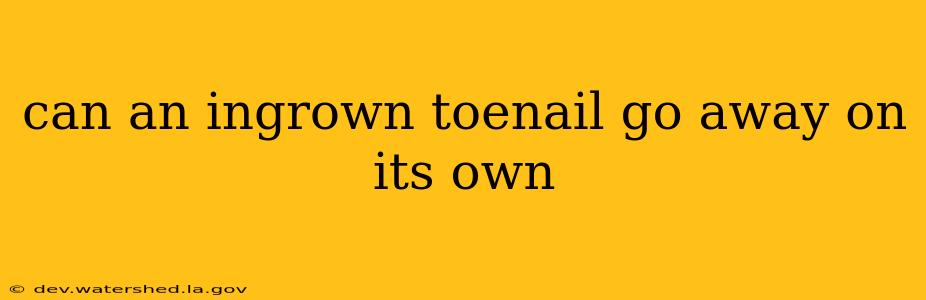 can an ingrown toenail go away on its own