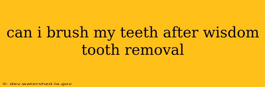can i brush my teeth after wisdom tooth removal