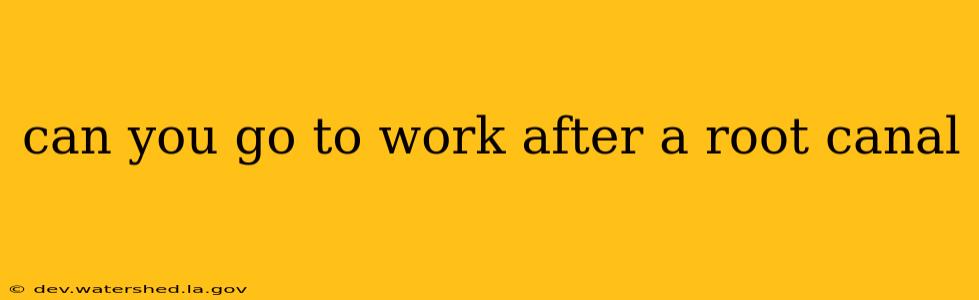 can you go to work after a root canal