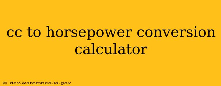 cc to horsepower conversion calculator