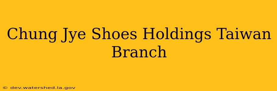chung jye shoes holdings taiwan branch