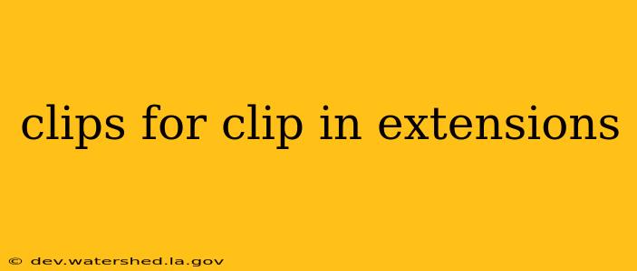 clips for clip in extensions