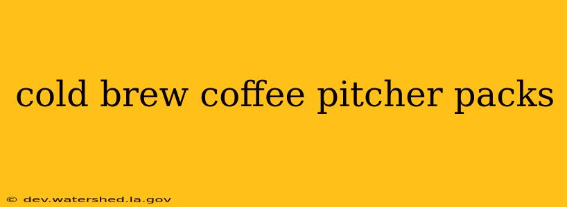 cold brew coffee pitcher packs