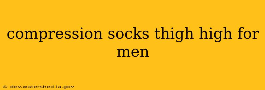 compression socks thigh high for men