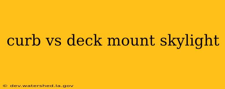 curb vs deck mount skylight