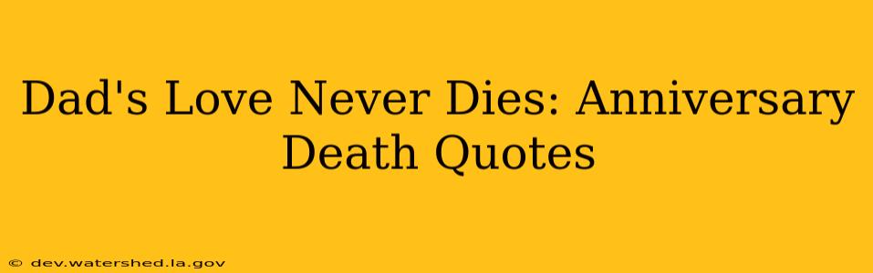 Dad's Love Never Dies: Anniversary Death Quotes