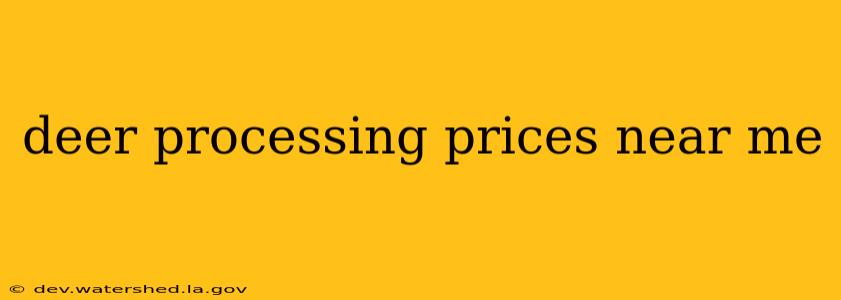 deer processing prices near me