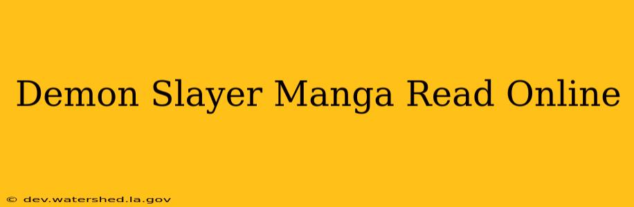 demon slayer manga read online