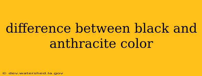 difference between black and anthracite color