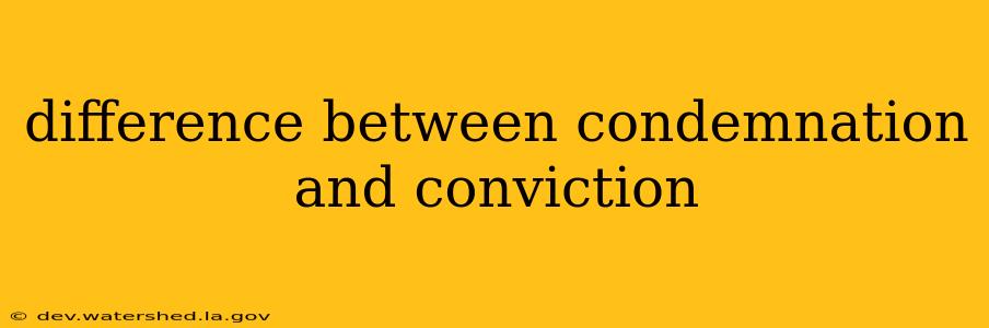 difference between condemnation and conviction