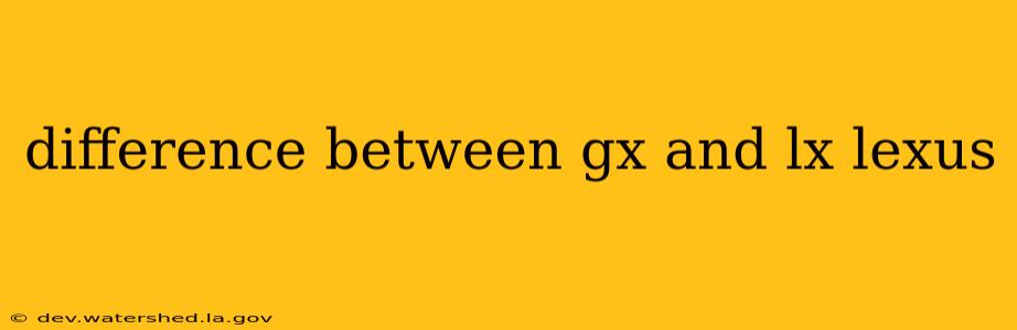 difference between gx and lx lexus