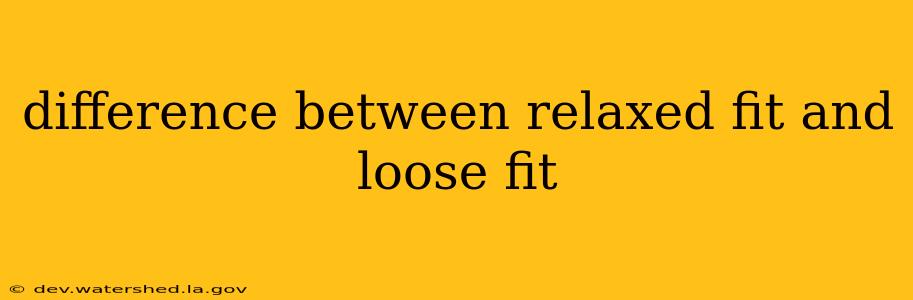 difference between relaxed fit and loose fit