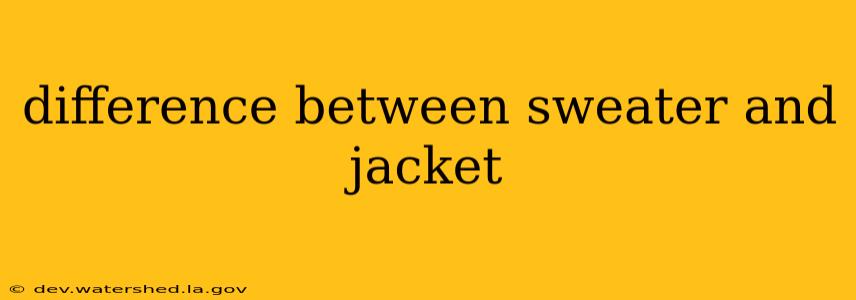 difference between sweater and jacket
