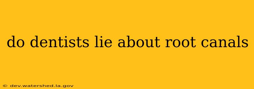 do dentists lie about root canals
