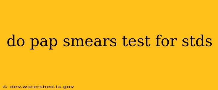 do pap smears test for stds