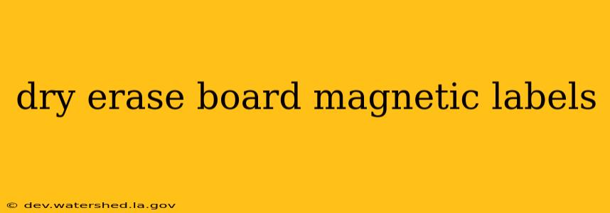dry erase board magnetic labels