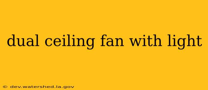 dual ceiling fan with light