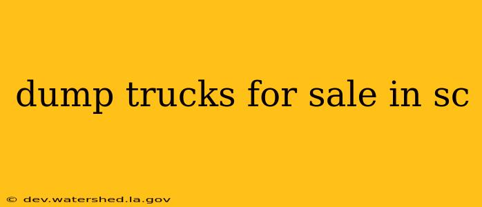 dump trucks for sale in sc