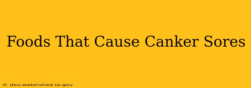 foods that cause canker sores