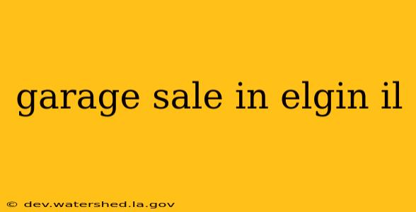 garage sale in elgin il